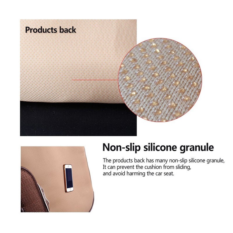 Suninbox Linen Seat Cover for Car,Bottom Seat Covers for Trucks,Car Seat Pad,Seat Cushion Breathable Ventilated Front Seat Only[Black] - Image 5
